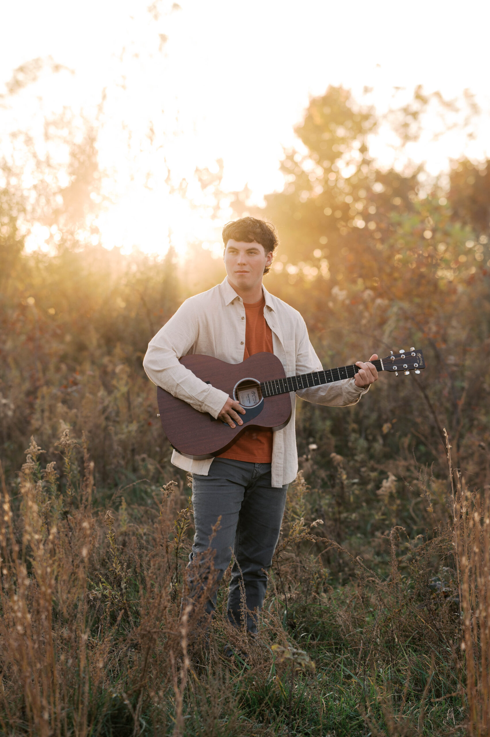 Letcher Central senior playing guitar.